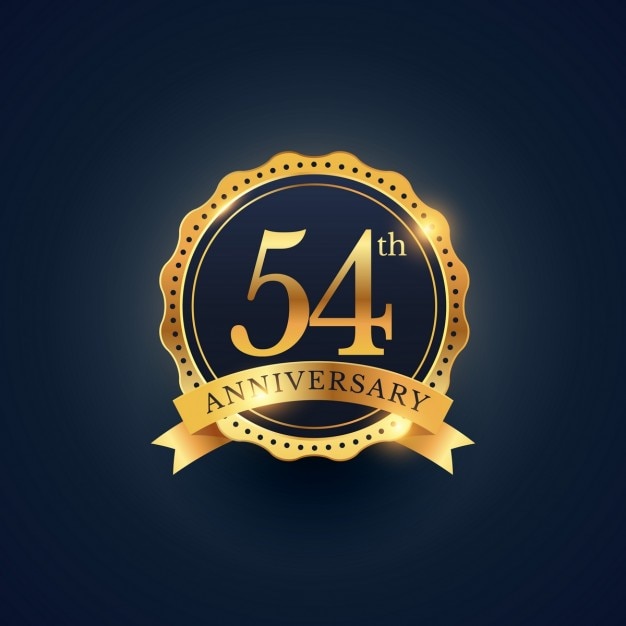 Golden Badge for the 54th Anniversary – Free Download