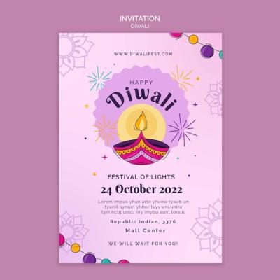 Diwali Celebration Invitation Template – Free Download