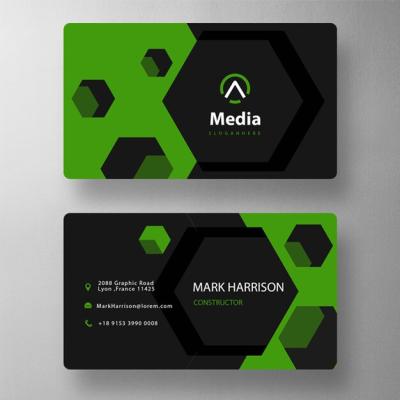 Hexagon Shape Business Card Template – Free Download