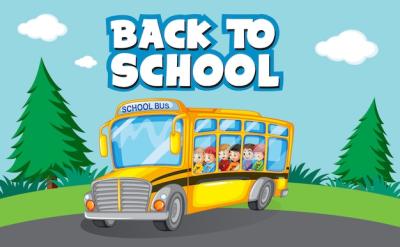 Back to School Template Featuring a School Bus – Free Download