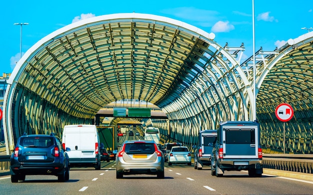 Car Traffic and Tunnel Bridge Cityscape in Warsaw, Poland – Free Stock Photos for Download