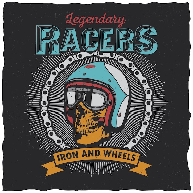 Legendary Racers Poster Featuring Iron and Wheels – Free Download