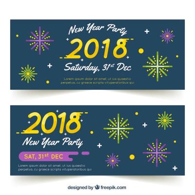 2018 New Year Banners – Free to Download