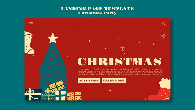 Flat Design Christmas Template – Free to Download