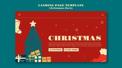 Flat Design Christmas Template – Free to Download