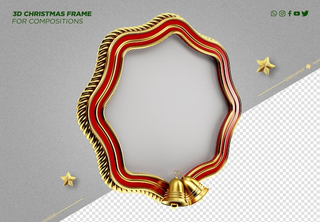 3D Frame Christmas Decoration for Compositions – Download Free Stock Photo