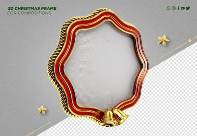 3D Frame Christmas Decoration for Compositions – Download Free Stock Photo