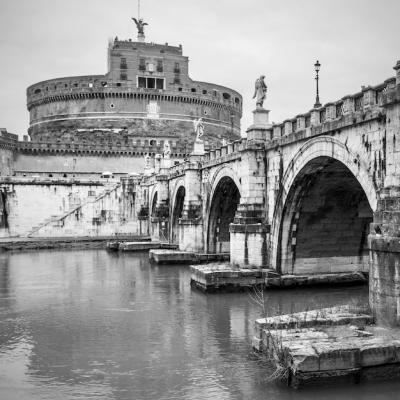 The Mausoleum of Hadrian (Castel Sant’Angelo) and Bridge Over Tiber River in Rome, Italy – Free Stock Photos for Download