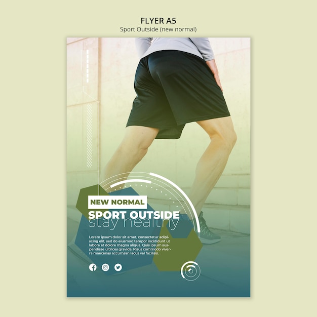 Sport Outside Flyer Template Design – Free Download