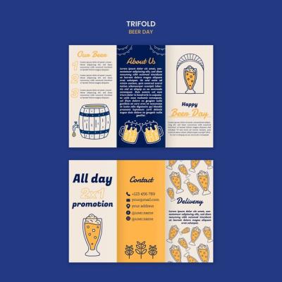 Beer Day Celebration Trifold Brochure – Free Download