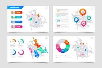 Gradient Rome Map Infographics – Free to Download