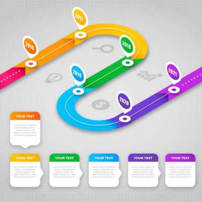 Gradient Infographic Timeline – Download Free Stock Photo