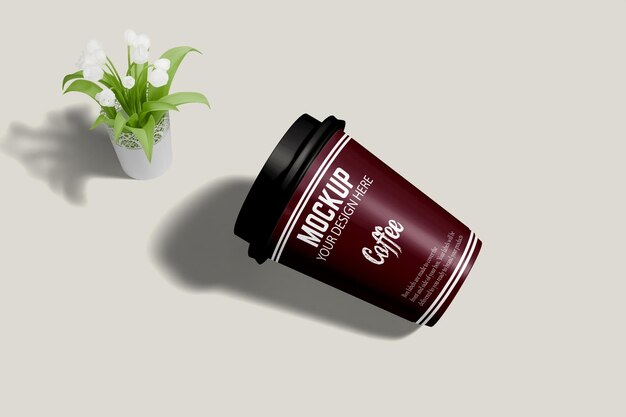 Take Away Paper Coffee Cup Mockup – Free Download