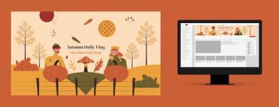 Autumn Season Celebration Youtube Channel Art – Free Download