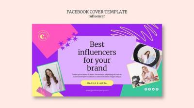 Flat Design Influencer Job Facebook Cover Template – Free Download