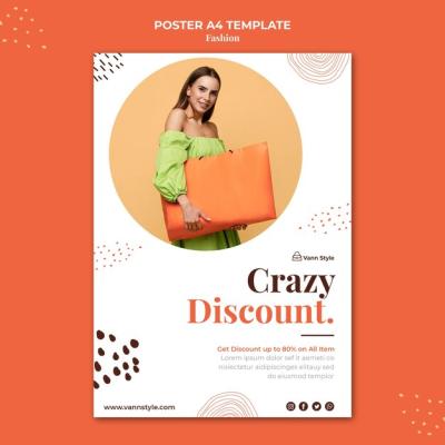 Poster Template for Fashion Shopping Store – Free Download