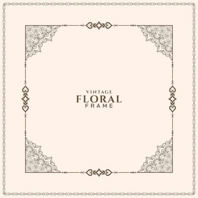 Classic Stylish Floral Frame Decorative Background – Free Download