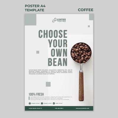 Coffee Beans Poster A4 Template – Free Download