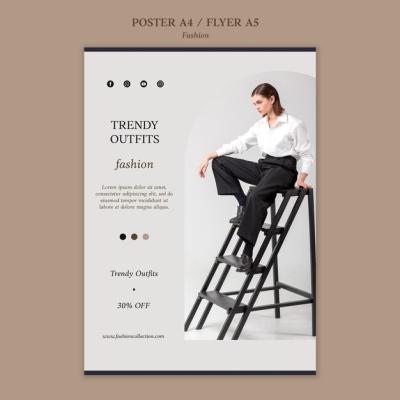 Fashion Print Template Featuring Stunning Photo – Free to Download