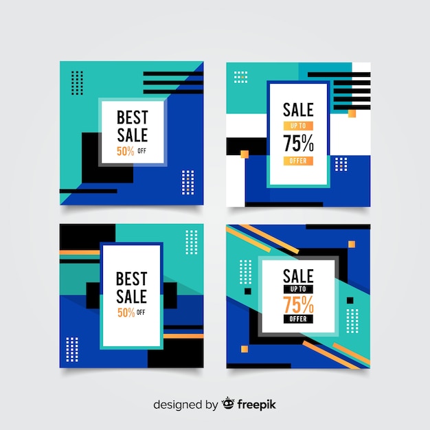 Abstract Sale Instagram Post Collection – Free Download