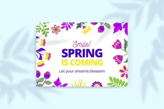 Colorful Floral Spring Card Vectors – Free Download