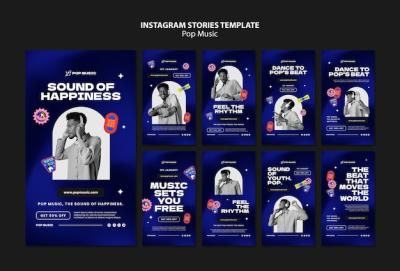 Gradient Pop Music Instagram Stories – Download Free Stock Photo