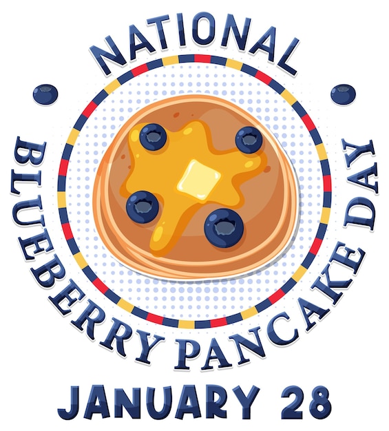 National Blueberry Pancake Day Banner – Free Download