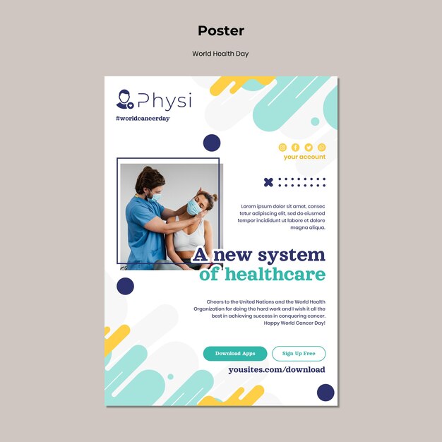 World Health Day Print Template – Free Download