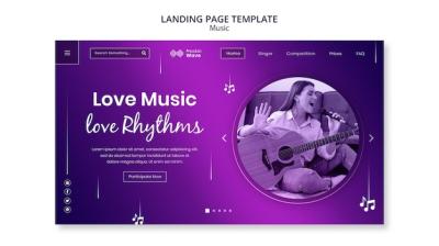 Love Music Landing Page Template – Free Download