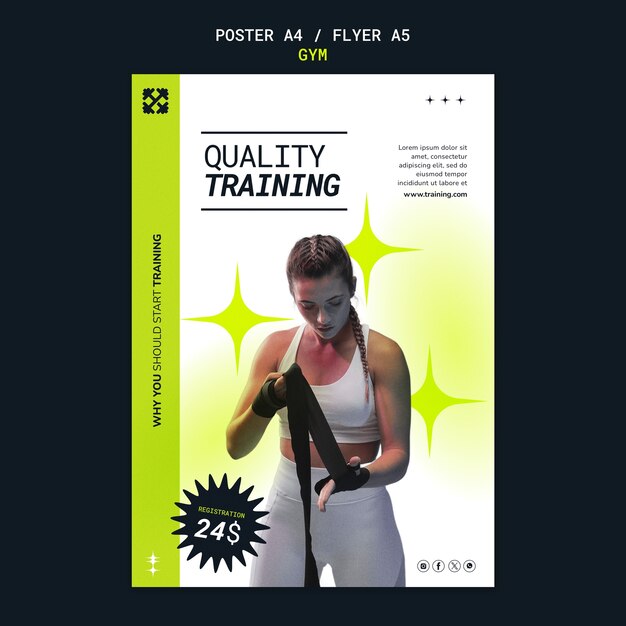 Sport Training Poster Template – Free Download