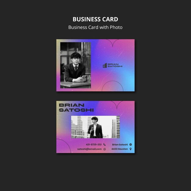 Gradient Business Card Template – Free Download