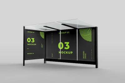 Bus Stop Advertising Mockup – Free to Download