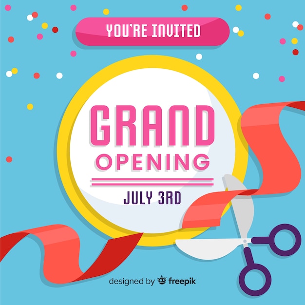 Grand Opening Vector Templates – Free Download