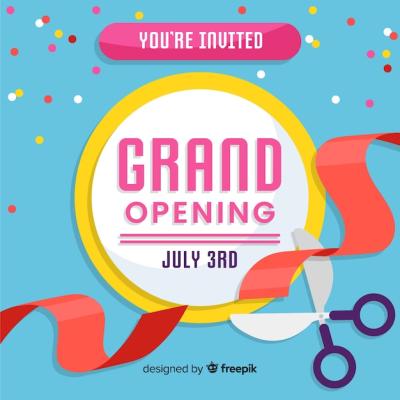 Grand Opening Vector Templates – Free Download