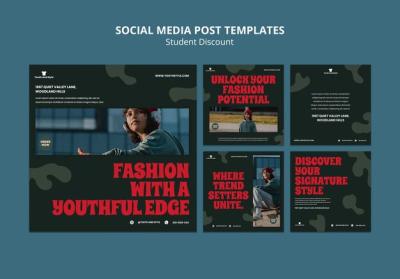 Student Discounts Template Design – Free Download