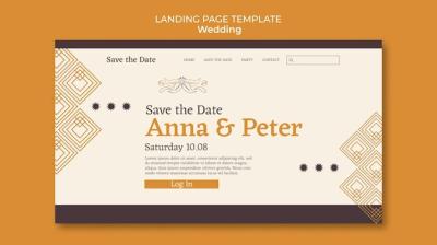 Flat Design Wedding Template – Free Download