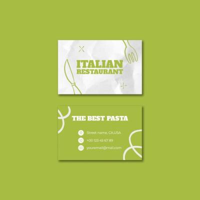 Hand Drawn Italian Restaurant Business Card – Free Download