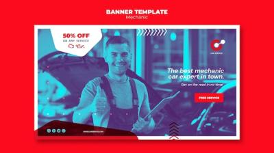 Mechanic Banner Template Concept – Free to Download