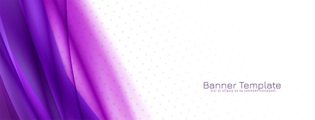 Elegant Modern Violet Color Wave Banner Design – Free Download