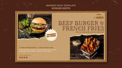 Banner Template for Burger Restaurant – Free Download