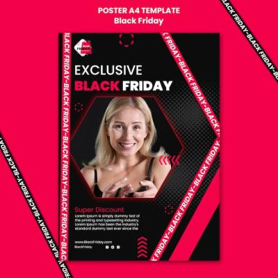 Black Friday Vertical Poster Template – Download Free Stock Photo