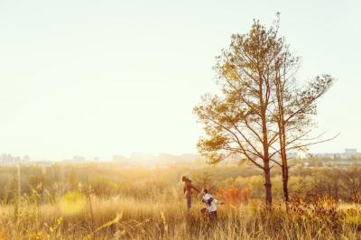 Outdoor Love: Young Couple Embracing Nature – Free Download