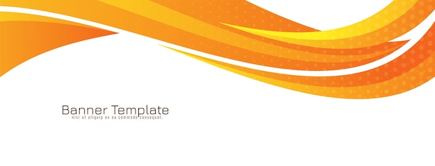 Yellow and Orange Color Wave Banner Design – Free Download