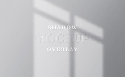 Realistic Minimalist Shadow Overlay Effect Logo Mockup on Wall Background – Free Download