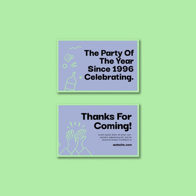 Party Celebration Business Card Template – Free Download