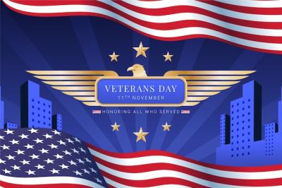 Gradient Veterans Day Background – Free Download