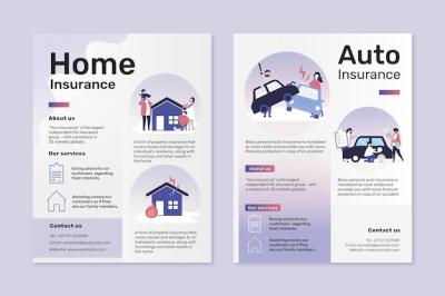 Flyer Templates for Home and Auto Insurance – Free Download