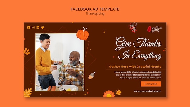 Thanksgiving Flat Design Template – Free Download