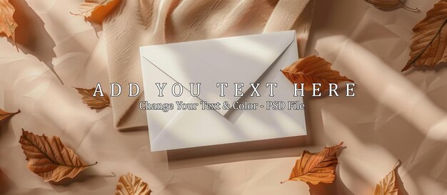 Autumnal Envelope Mockup – Free Download