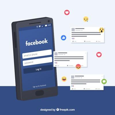 Flat Design Facebook Mobile Post – Free Download